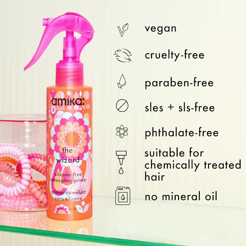 amika the wizard silicone-free detangling primer, 150ml