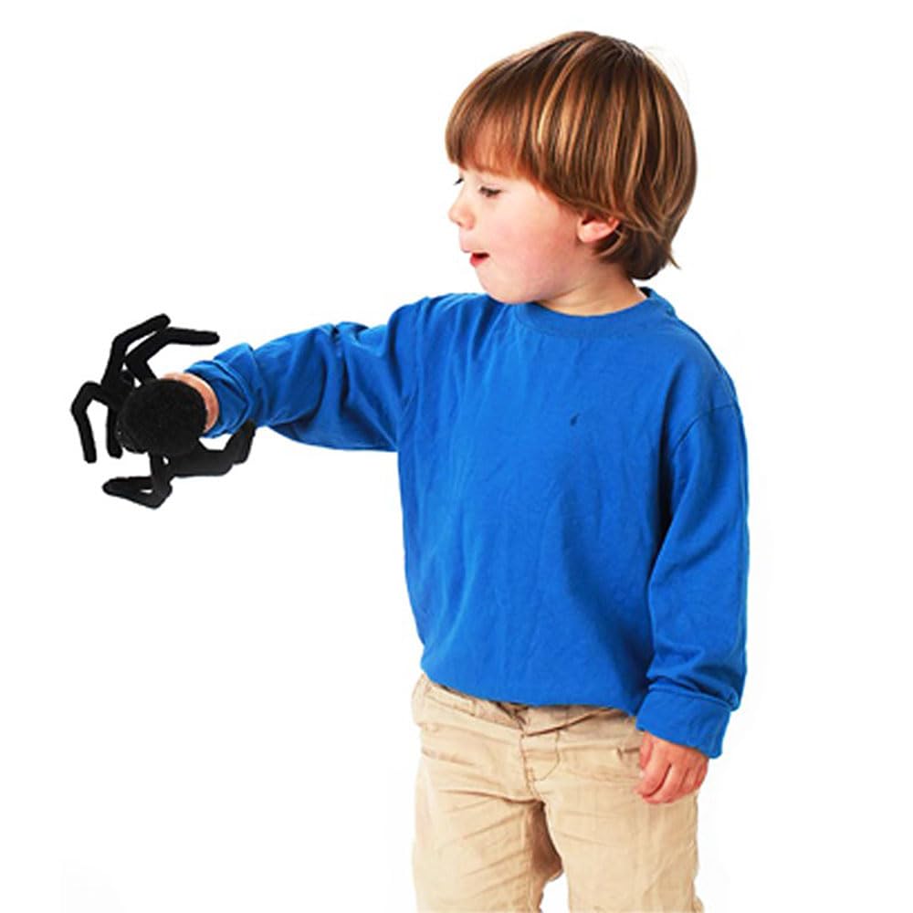 Folkmanis Mini Spider Finger Puppet, Black, 1 EA