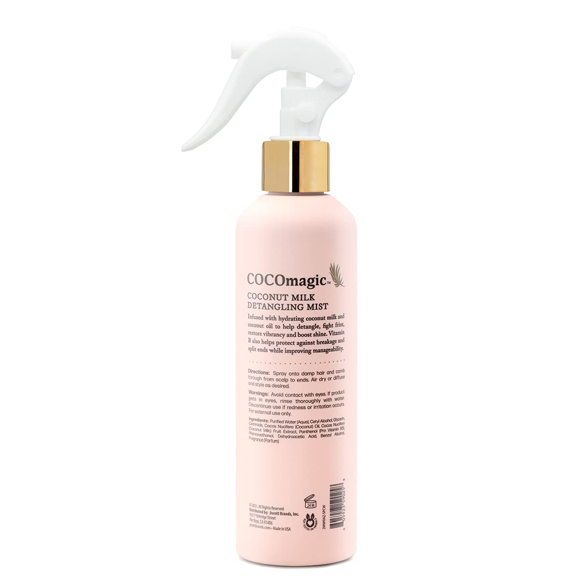 Cocomagic Coconut Milk Detangling Mist – Extra Moisturizing Leave-In Spray to Restore Shine & Smoothness | Non-Greasy, Paraben-Free, Cruelty-Free, 8 oz
