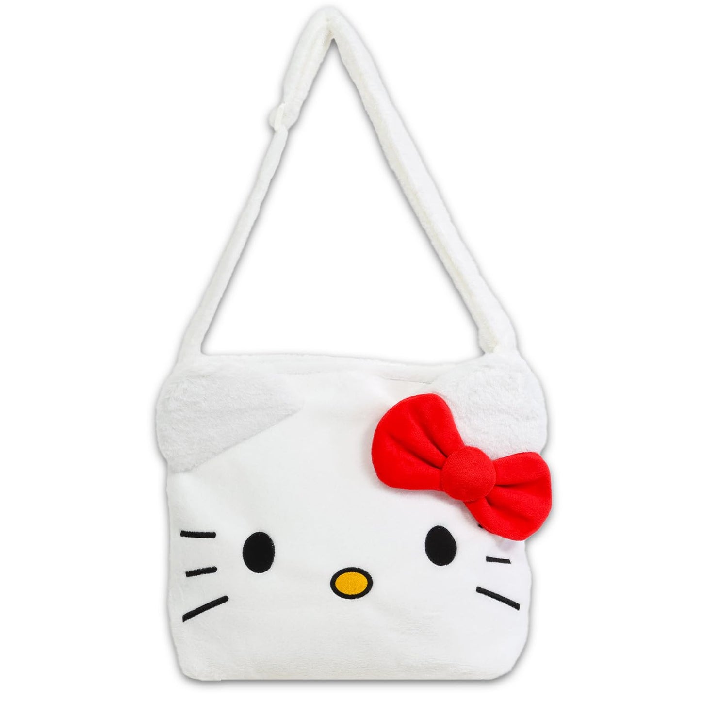Hello Kitty Plush Purse Set – Plushie Head Crossbody Bag, Straps, Tattoos & Accessories for Girls