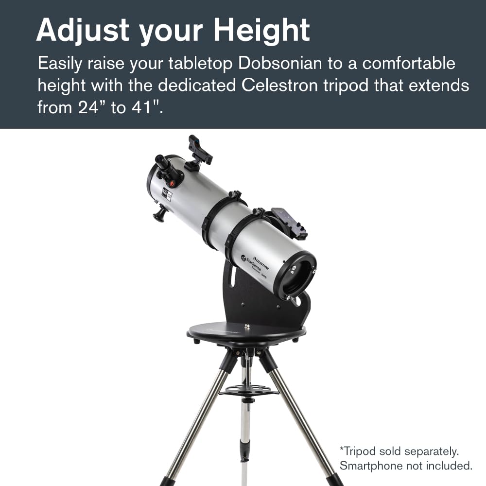 Celestron StarSense Explorer 150AZ Telescope – 150mm Tabletop Dobsonian, App-Enabled, Smartphone Dock, iPhone & Android, Beginner-Friendly