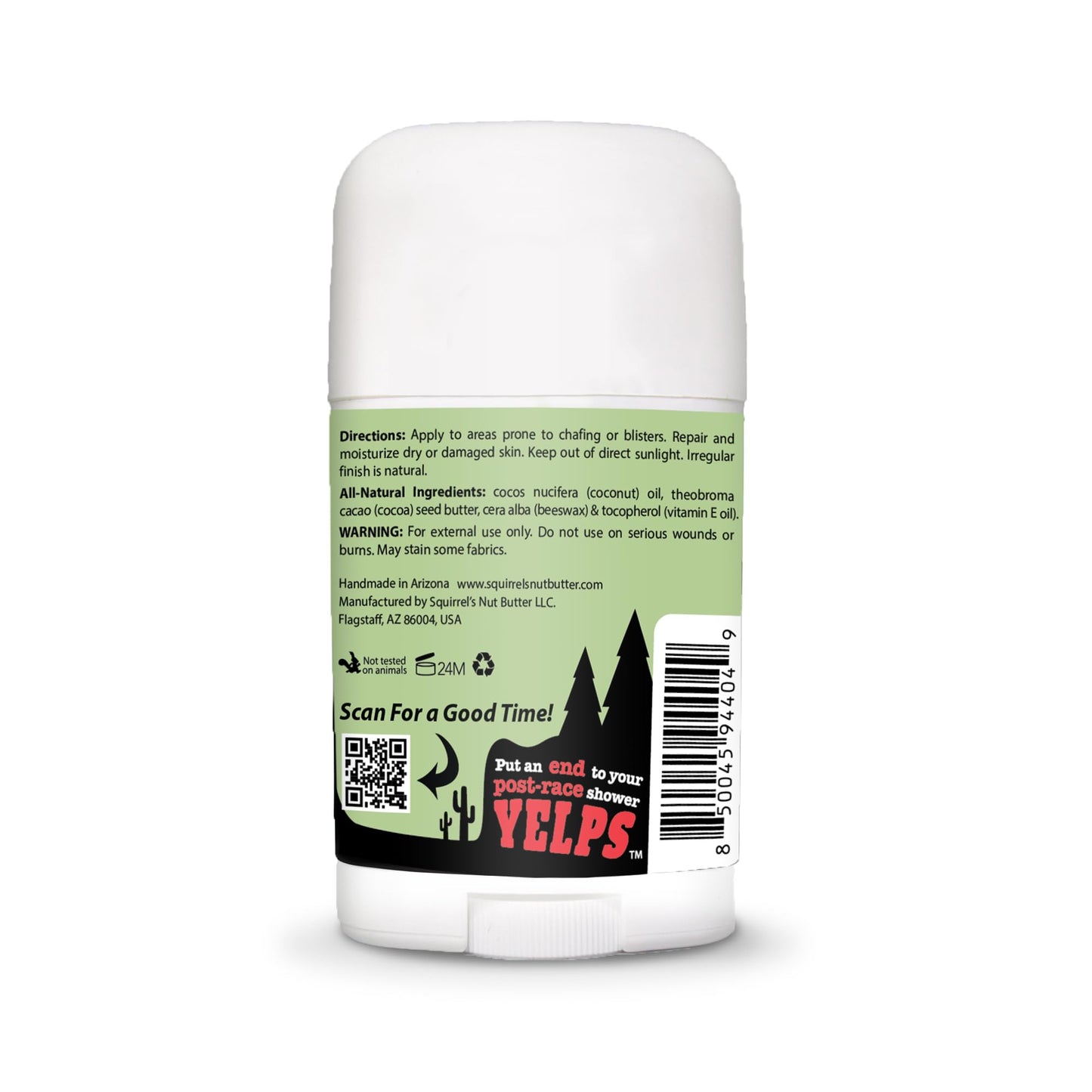 Squirrel's Nut Butter Anti-Chafe Stick – All-Natural Chafe Prevention & Skin Care for Athletes, Runners & Adventurers, 1.7 oz