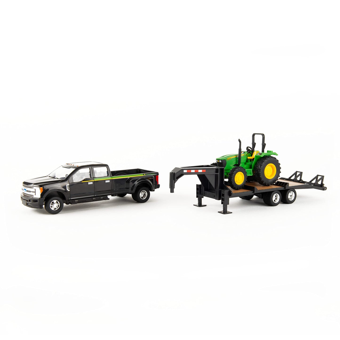 ERTL Ford F350 Pickup & John Deere Tractor Toy Set 1:32 Scale with Gooseneck Trailer, Kids 3+ Ages, 17.25" Play Vehicles