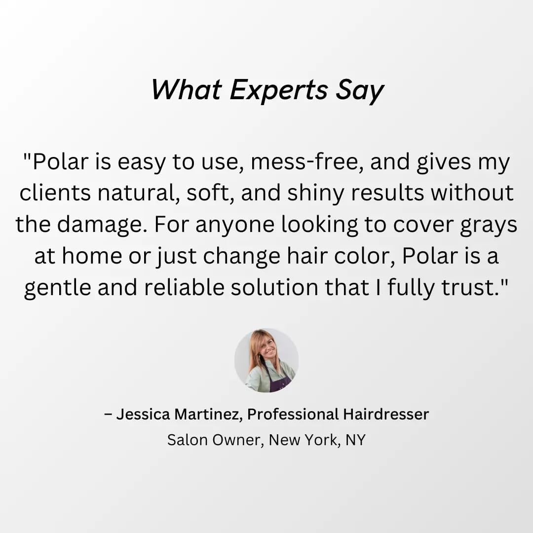 Polar Haircare - Hair Dye Shampoo Dark Brown for Gray Hair Shampoo Dye For Women & Men Natural Dye Kit - Long Lasting Hair Dye Product - Vegan Hair Color 6.76 Fl Oz Shampoo Dye Hair Color Dark Brown