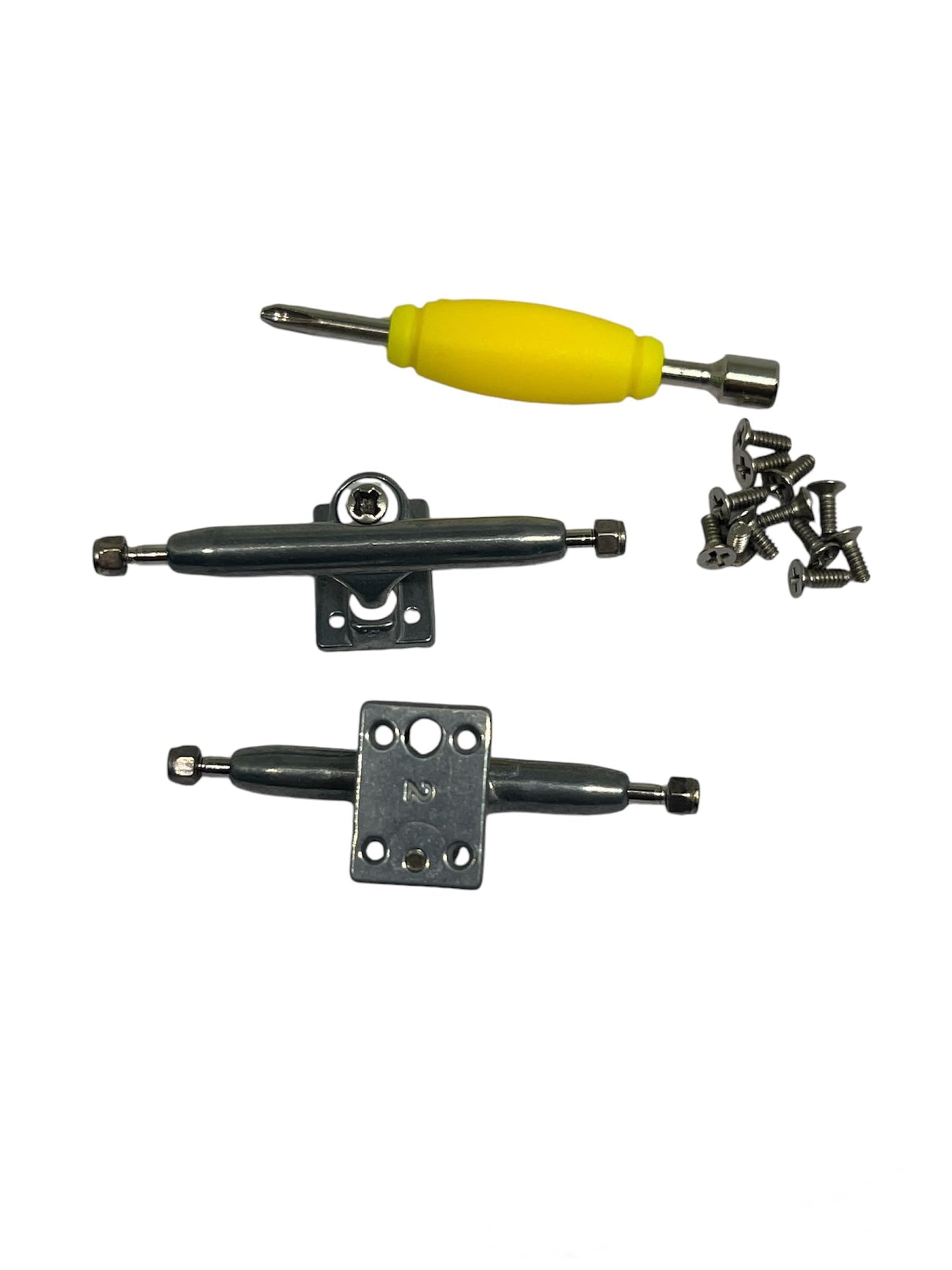 LEEFAI Pro Fingerboard Trucks 29/32/34/36mm G4 -Raw Metal Color-Inverted Kingpin with Hardware (34mm)