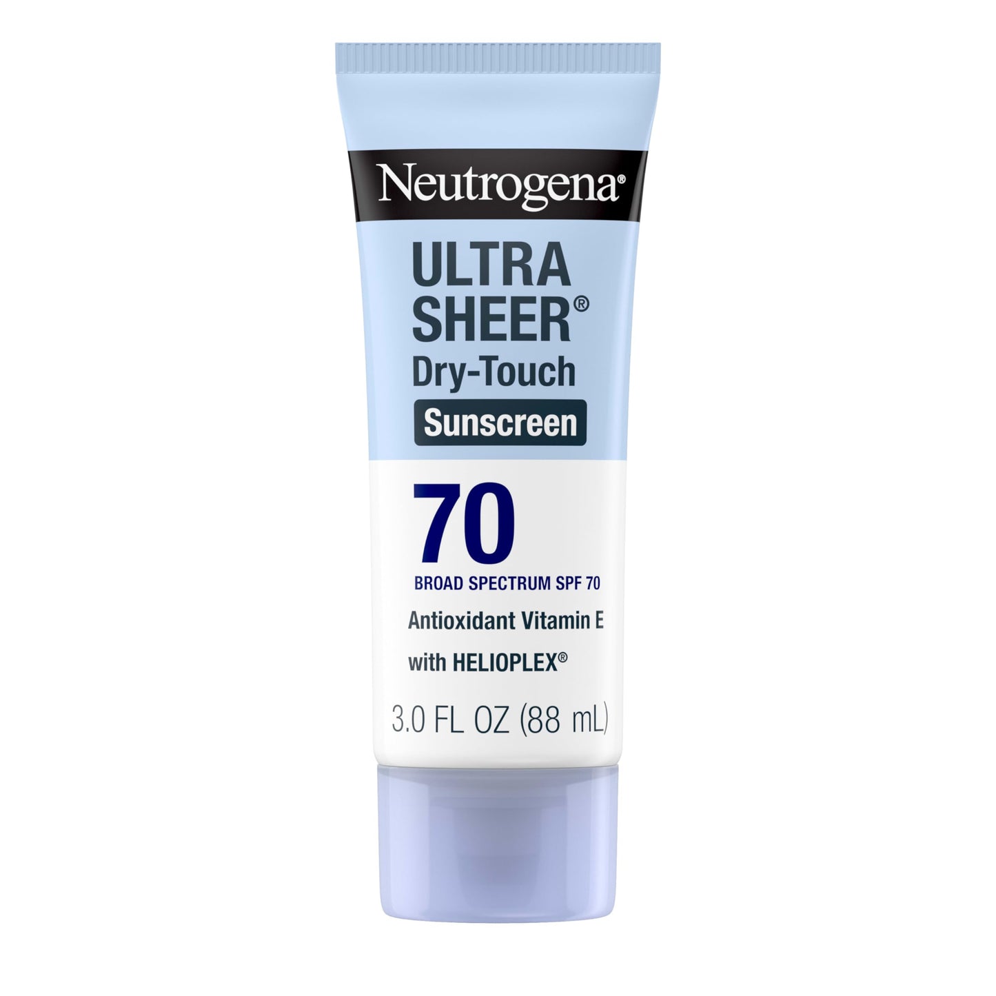 Neutrogena Ultra Sheer Dry-Touch SPF 70 Sunscreen Lotion, Broad Spectrum, Water Resistant 80 Min, Oil-Free, Matte Finish, Travel 3oz