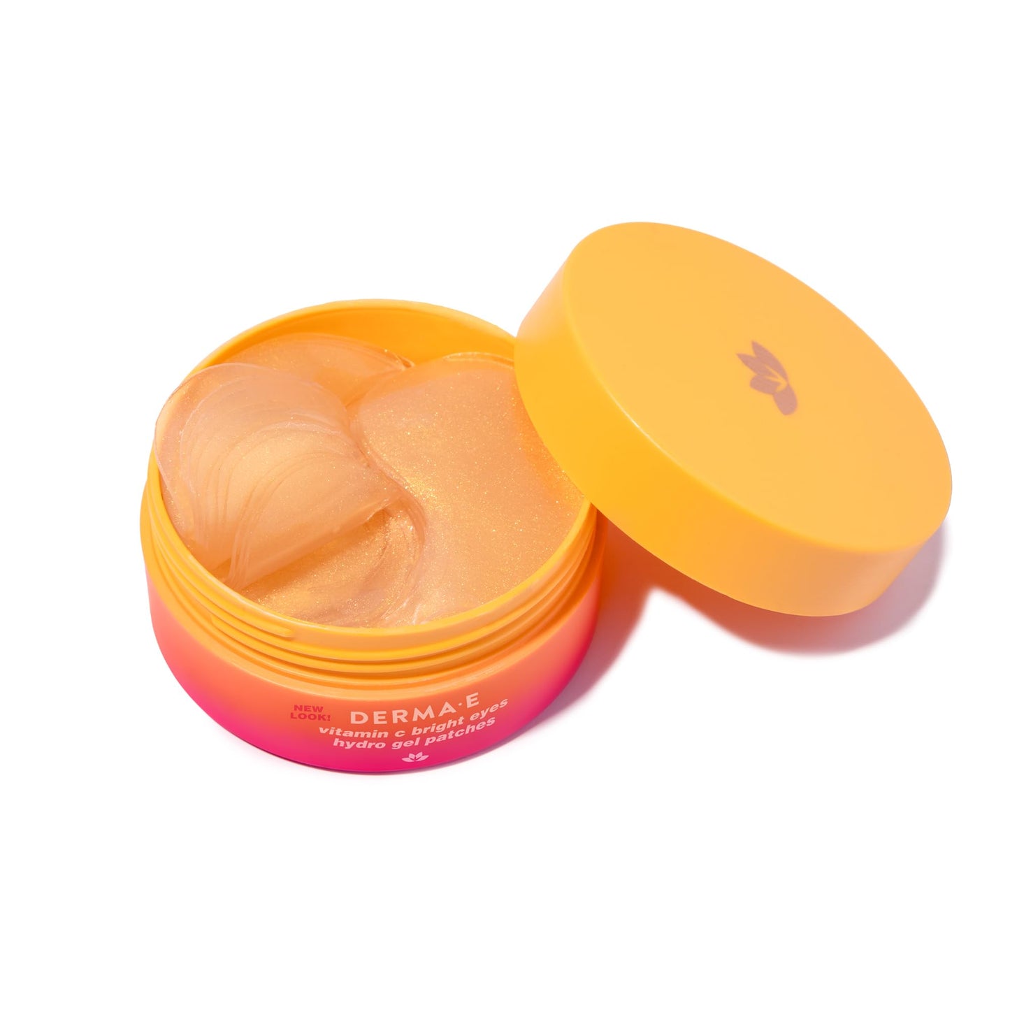 Derma E Vitamin C Bright Eyes Hydro Gel Patches, 30 Pairs (60ct) – Caffeine, Allantoin & Vitamin B3 for Dark Circles, Puffiness & Wrinkles