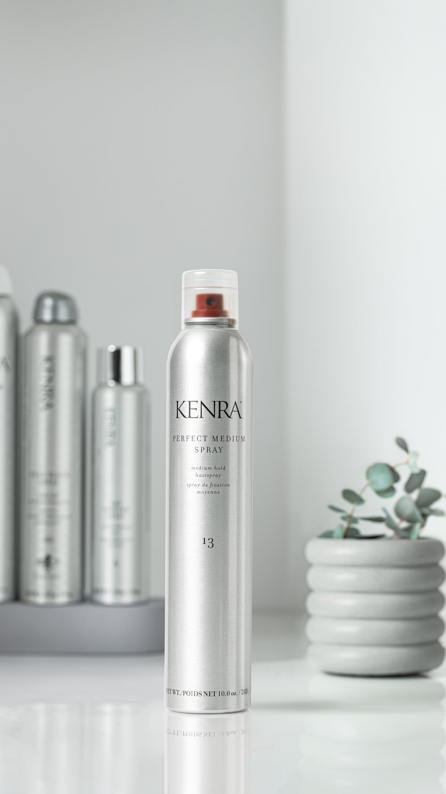 Kenra Professional Perfect Medium Spray 13 | 50% More | Medium Hold Hairspray for All Hair Types | Fast-Drying, High Shine Finish, 10 oz