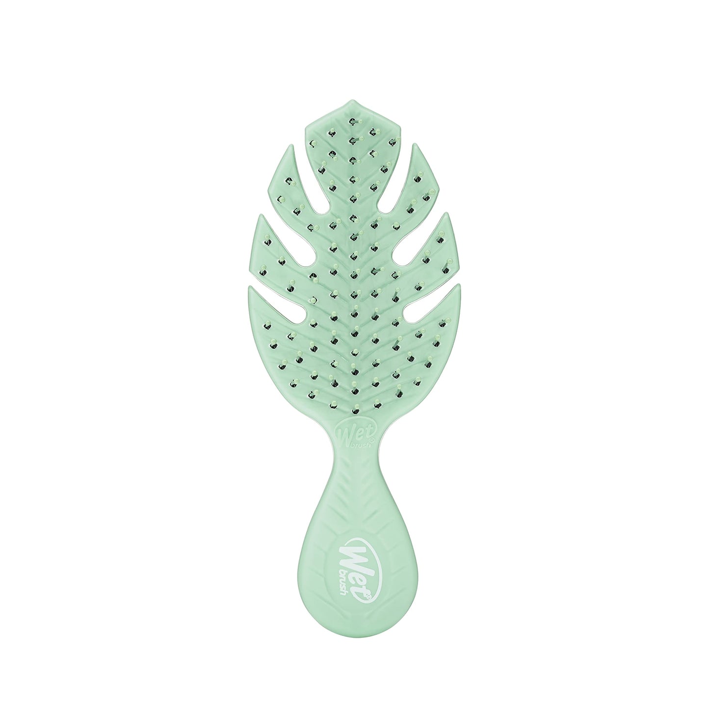 Wet Brush Go Green Mini Detangler - Travel Hair Brush with Ultra-Soft IntelliFlex Bristles - Gently Loosens Knots, Reduces Pain, Breakage & Split Ends
