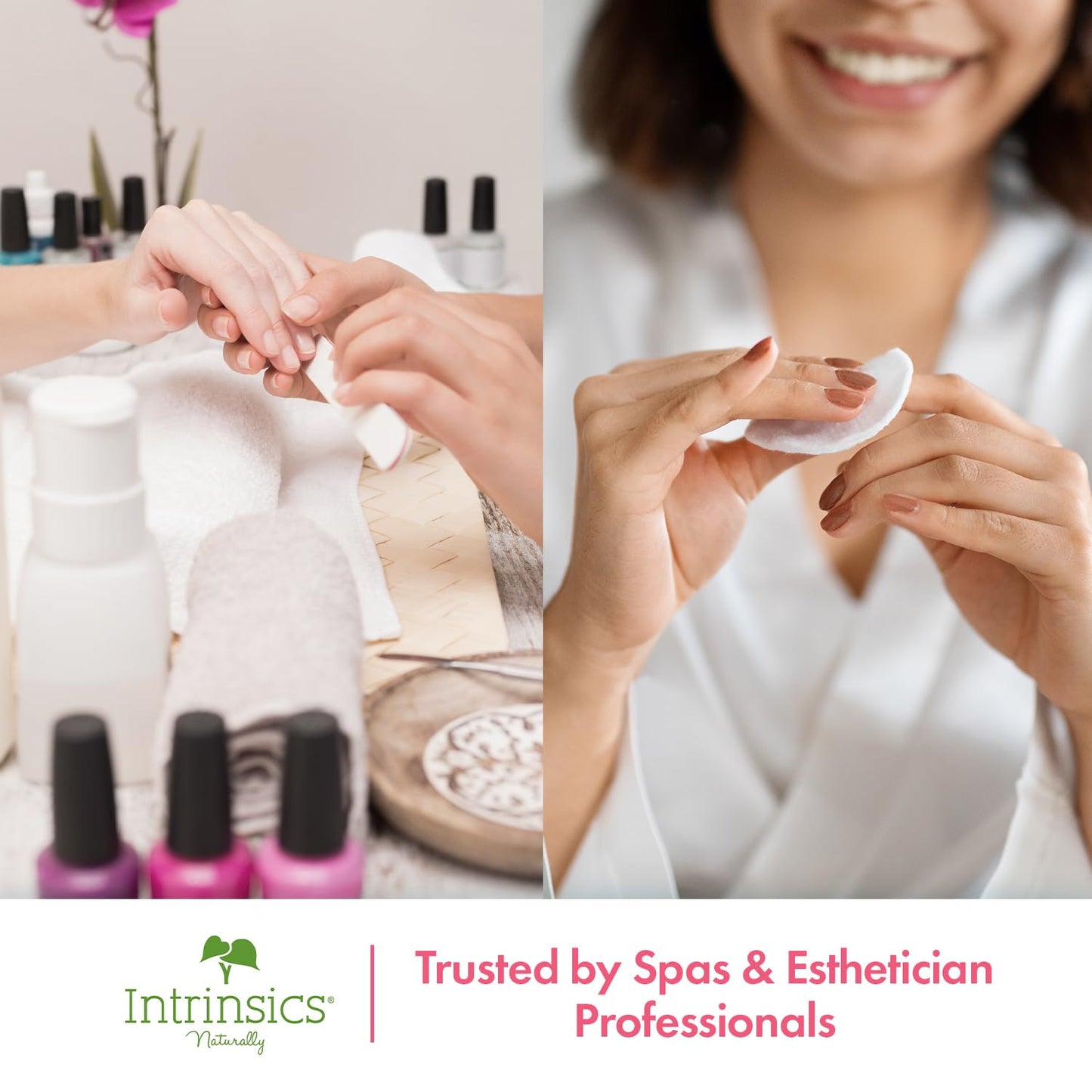 Intrinsics Petite Silken Wipes, 200 Count – 2x2" 4-Ply Lint-Free Hypoallergenic Cotton Pads for Makeup, Skincare, Nails & Spa