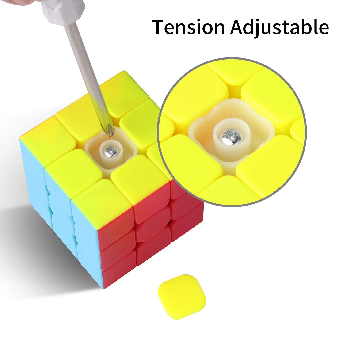 ROXENDA 3x3 Speed Cube, 3x3x3 QYTOYS Warrior S Speed Cube Stickerless Frosted Puzzle Magic Cube (Stickerless)