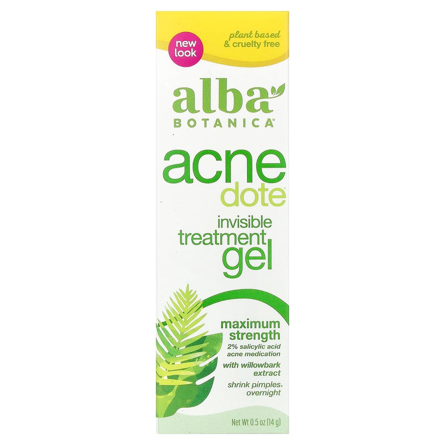 Alba Botanica Acnedote Maximum Strength Invisible Treatment Gel, 0.5 Oz