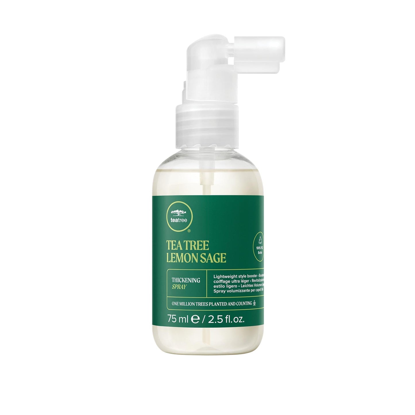Tea Tree Lemon Sage Thickening Spray, Builds Body + Boosts Volume, For Fine Hair, 2.5 fl. oz.