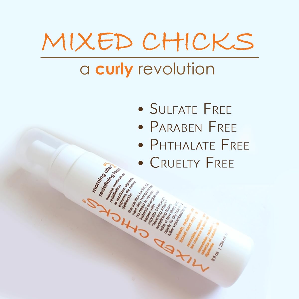 Mixed Chicks Morning After Redefining Hair Foam, 8 fl.oz. / 236ml