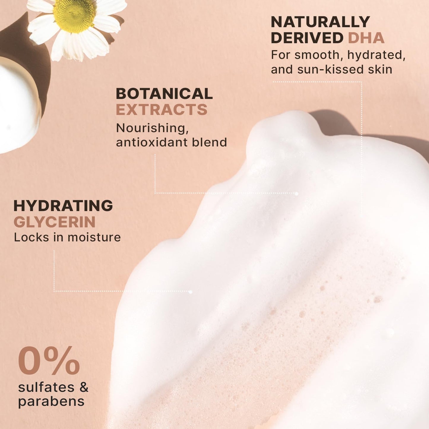 Self Tanner Mousse for Dark Tan โ Natural & Organic Sunless Tanning Foam, Clear, Non-Toxic, Streak-Free, USA Made for a Deep, Natural Glow