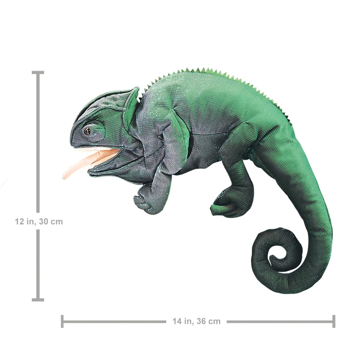 Folkmanis Chameleon Hand Puppet, Dark Green