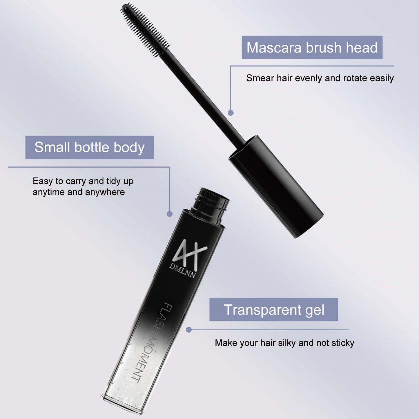 DMLNN Hair Finishing Stick, 2 Pack x 18ML Flyaway Moisturizing and Shine-Enhancing Wax Stick for Styling, Fixing Bangs and Flyaways - Not Greasy