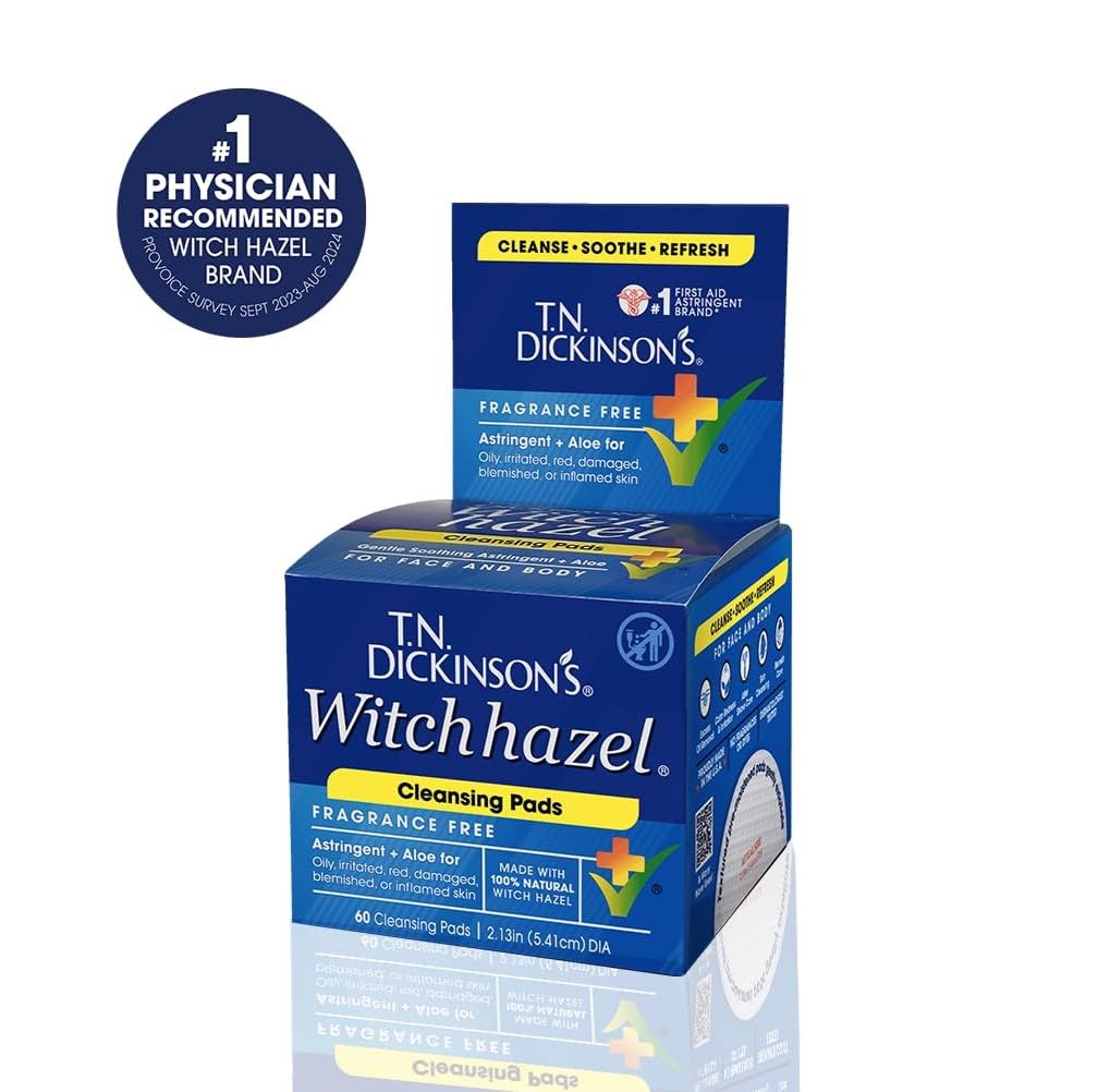 T.N. Dickinson's Witch Hazel Cleansing Pads, 60 Count