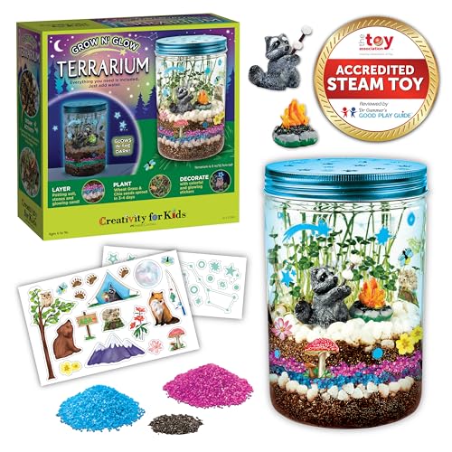 Creativity for Kids Grow 'N Glow Terrarium Kit - Educational Science Kits, Kids Gifts for Boys and Girls, Craft and STEM Projects (Ages 6+)