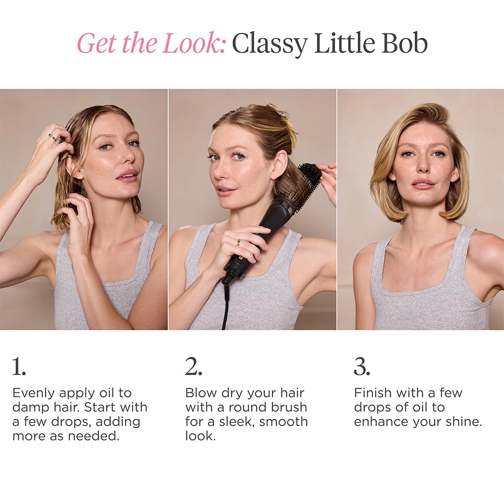 Briogeo Style + Treat Yuzu & Plum 4-in-1 Weightless Hair Oil – Silicone-Free, Heat Protectant, Frizz Control, Shine & Moisture – Vegan, 1.5 fl oz