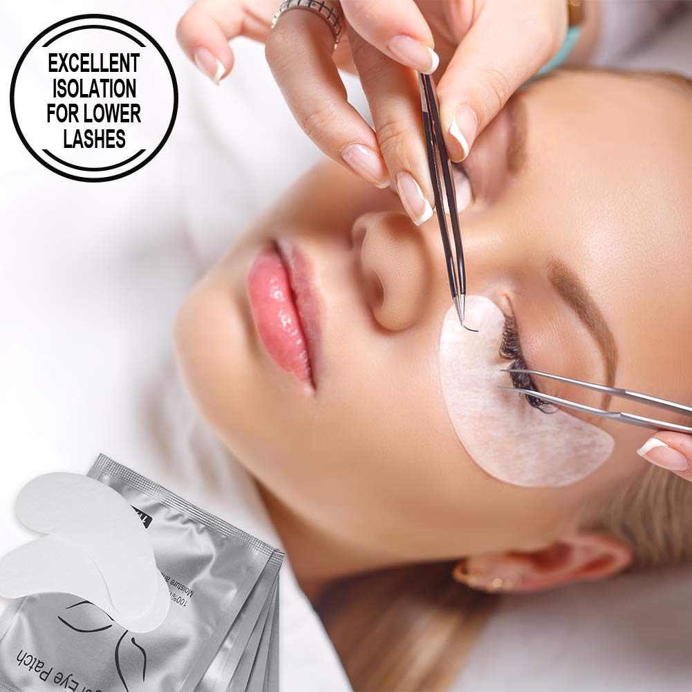 Ocim 100 Pairs Under Eye Pads Lash Extensions,100% Natural Hydrogel Gel Eye Patches for Lashes Extension/Eyelash Tinting