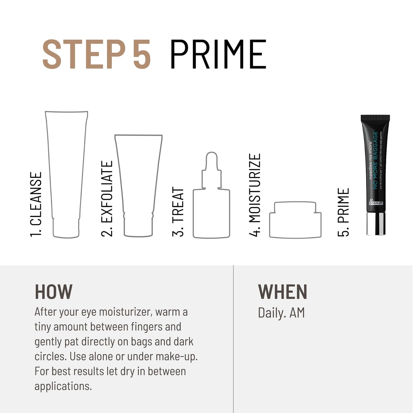 Dr. Brandt Needles No More, No More Baggage - Minimizes Under-Eye Bags, Puffiness & Dark Circles - 0.5 oz