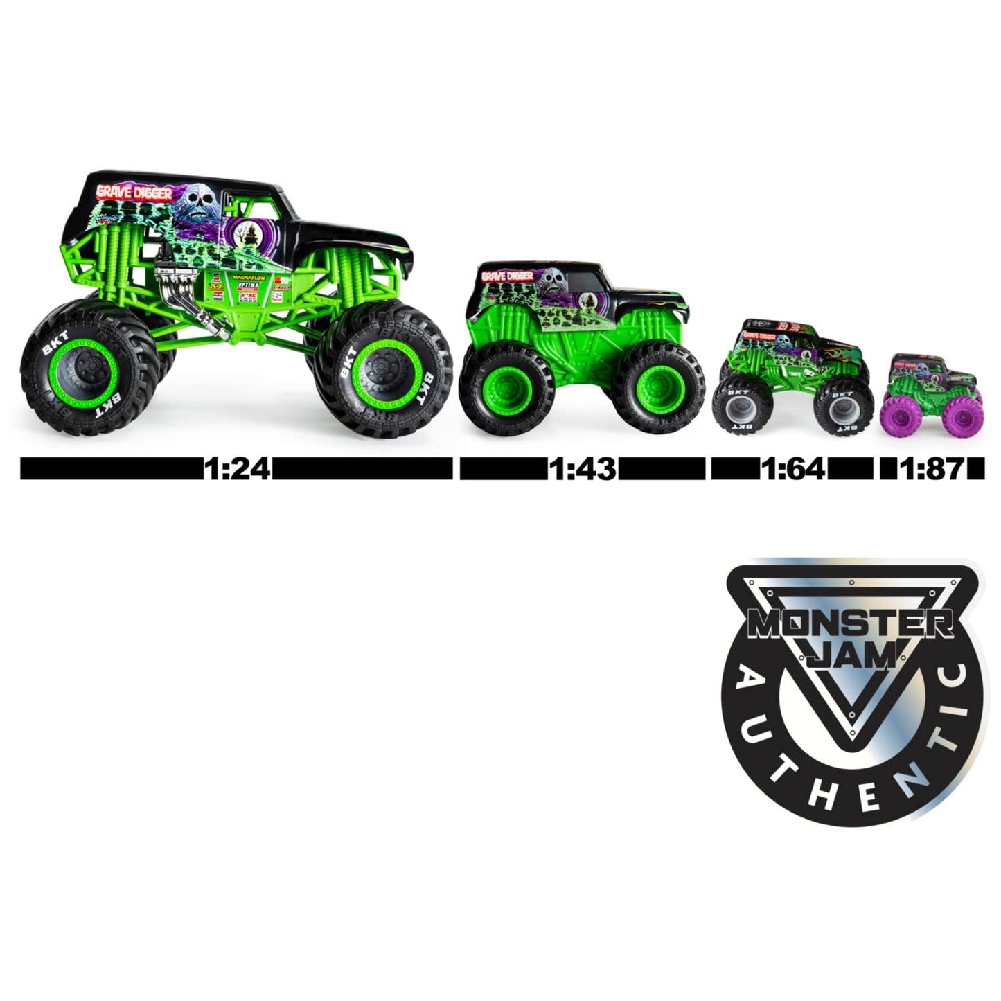 Monster Jam, Official Sparkle Smash Monster Truck, Collector Die-Cast Vehicle, 1:24 Scale