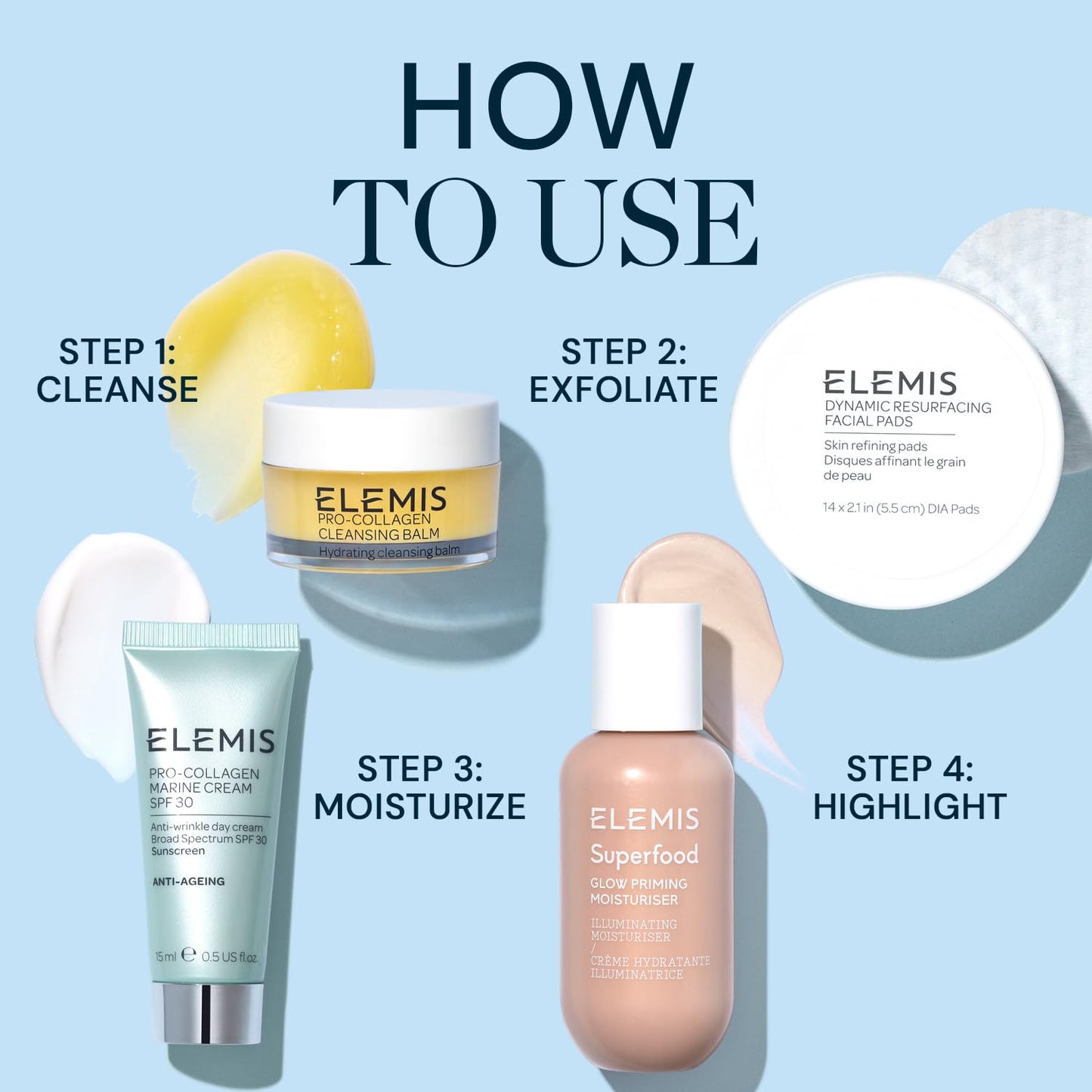 ELEMIS Christine’s Elemis Favorites Kit ($147 Value) - Amazon Exclusive Gift Set, Travel Size Favorites, Make up Remover, Facial Pads, Makeup Primer