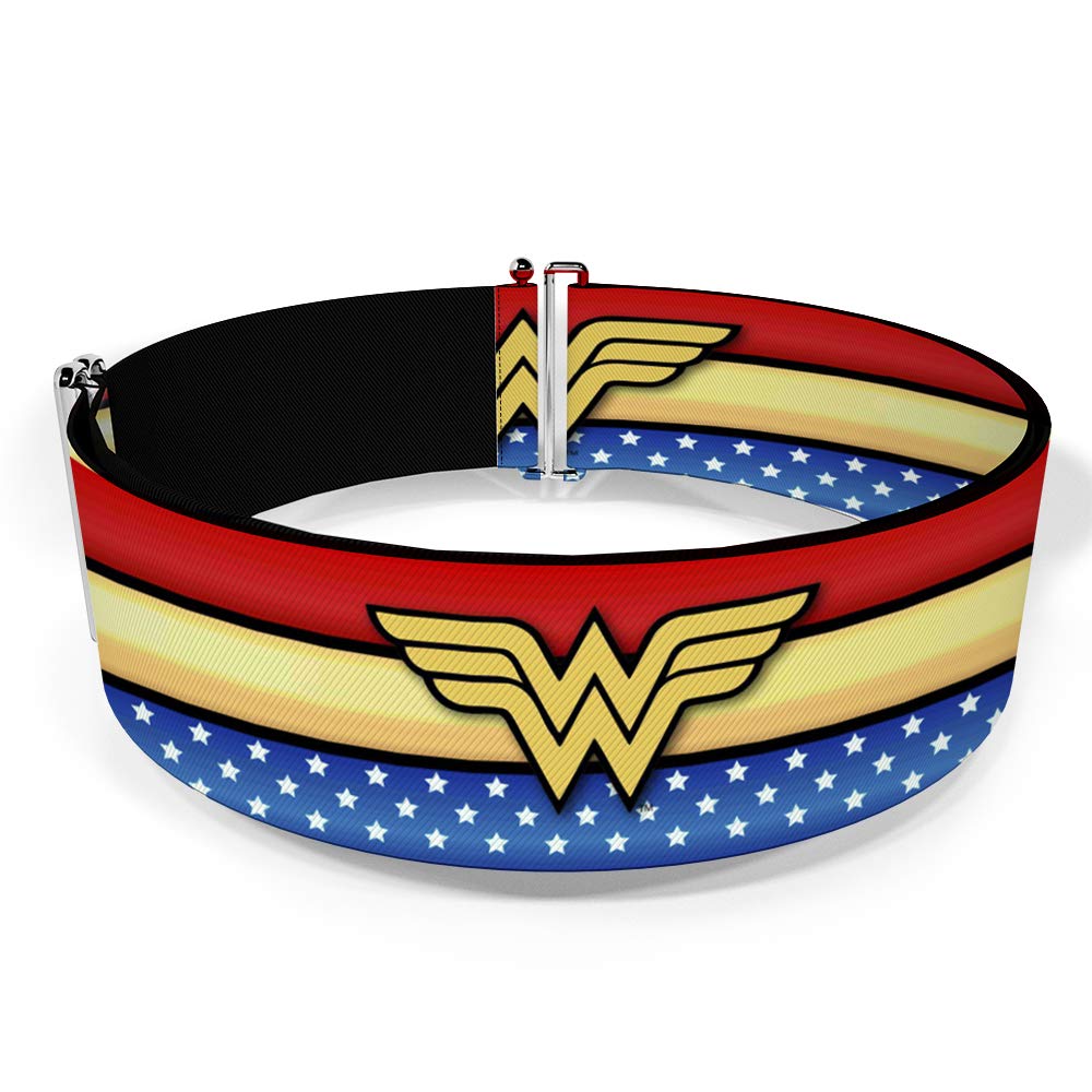 Belt Women's Cinch Wonder Woman Logo Stripe Stars Red Gold Blue White 23 to 44 Inches
