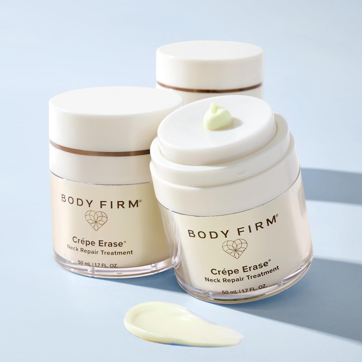 BODY FIRM Crepe Erase Neck Repair Cream – Anti-Aging Retinol with Peptides, Shea Butter, Vitamin E & Squalane for Firm, Smooth Skin, 1.7 oz