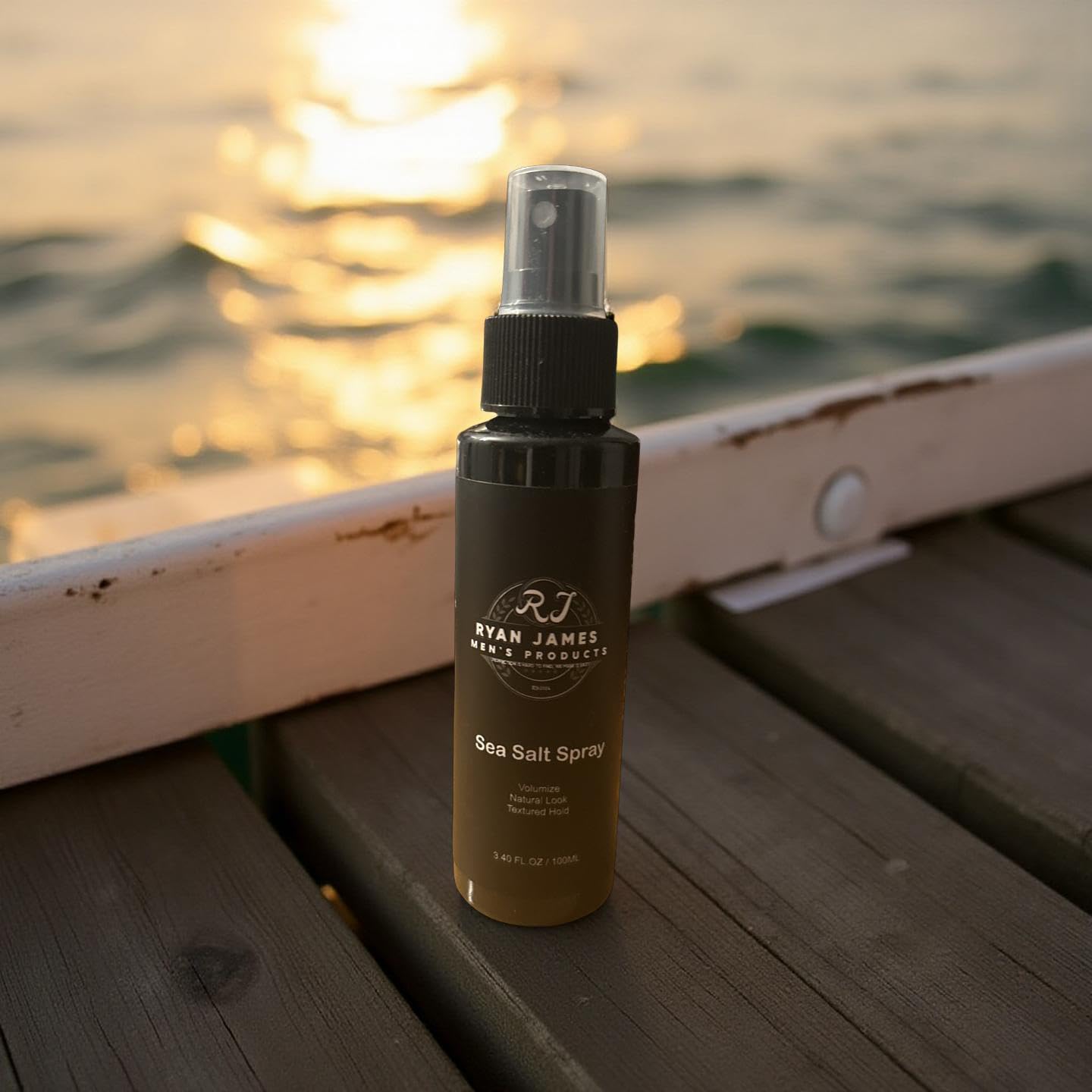 Ryan James Sea Salt Spray for Men & Women – Natural Texture & Volume Hair Spray for Effortless Beach Waves & Heat Protection, 8 Oz