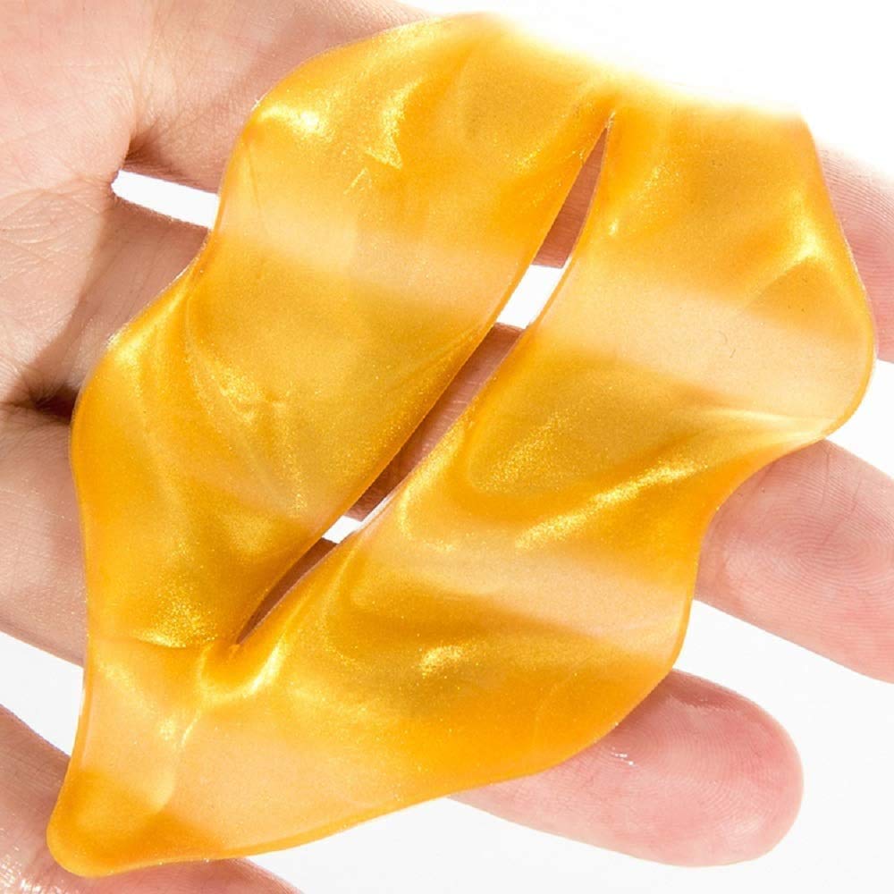 Theshiry 10 Pairs Collagen Crystal Eye Mask and 10 Pcs Collagen Crystal Lip Mask, Anti Aging Eye and Lip Mask, Collagen Crystal Mask Set (Gold)