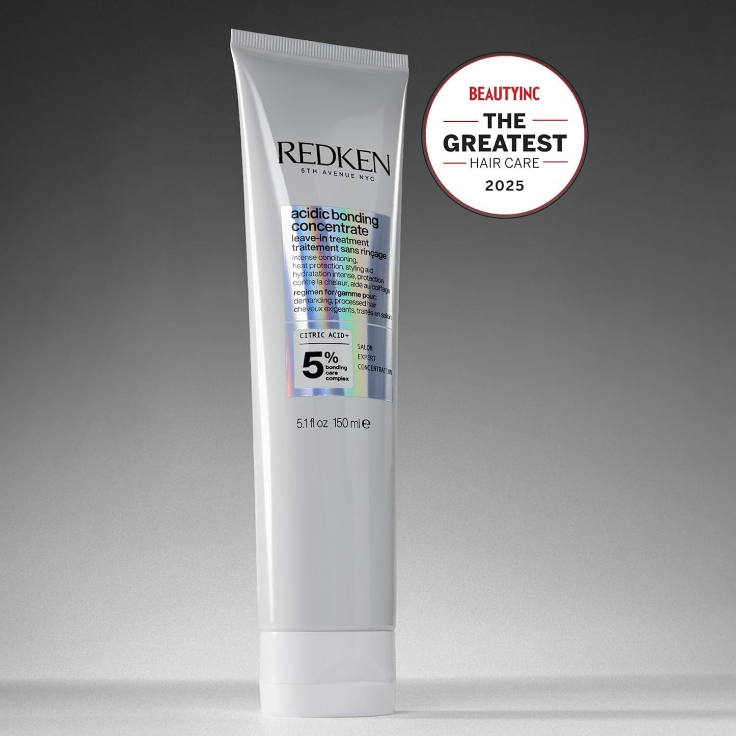 Redken Acidic Bonding Concentrate Leave-In Conditioner – Strengthens, Repairs & Protects Weak/Damaged Hair, Smooths & Heat Defense