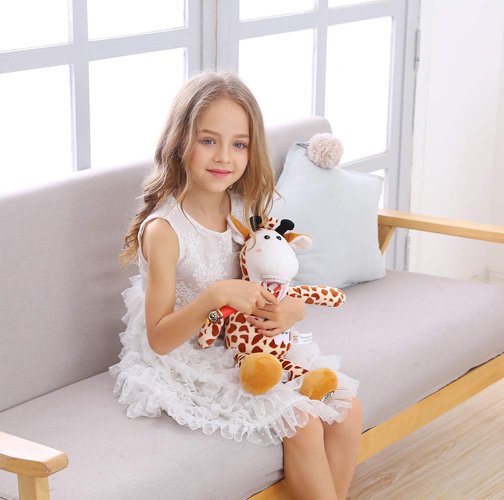 YOUYA Tooth Fairy Plush Giraffe โ Dental Puppet with Teeth, Educational Oral Health Doll for Kids, Boys & Girls