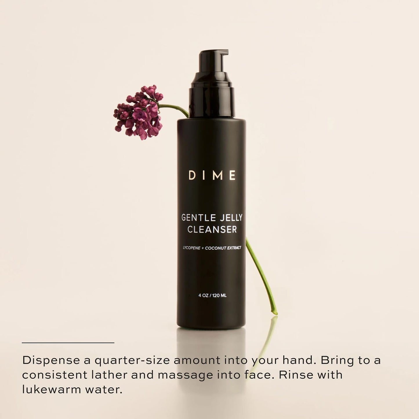 DIME Beauty Gentle Jelly Cleanser, Hydrating Facial Cleanser and Makeup Remover with Vitamin E, Face Wash for Sensitive Skin, 4 oz (120 ml)