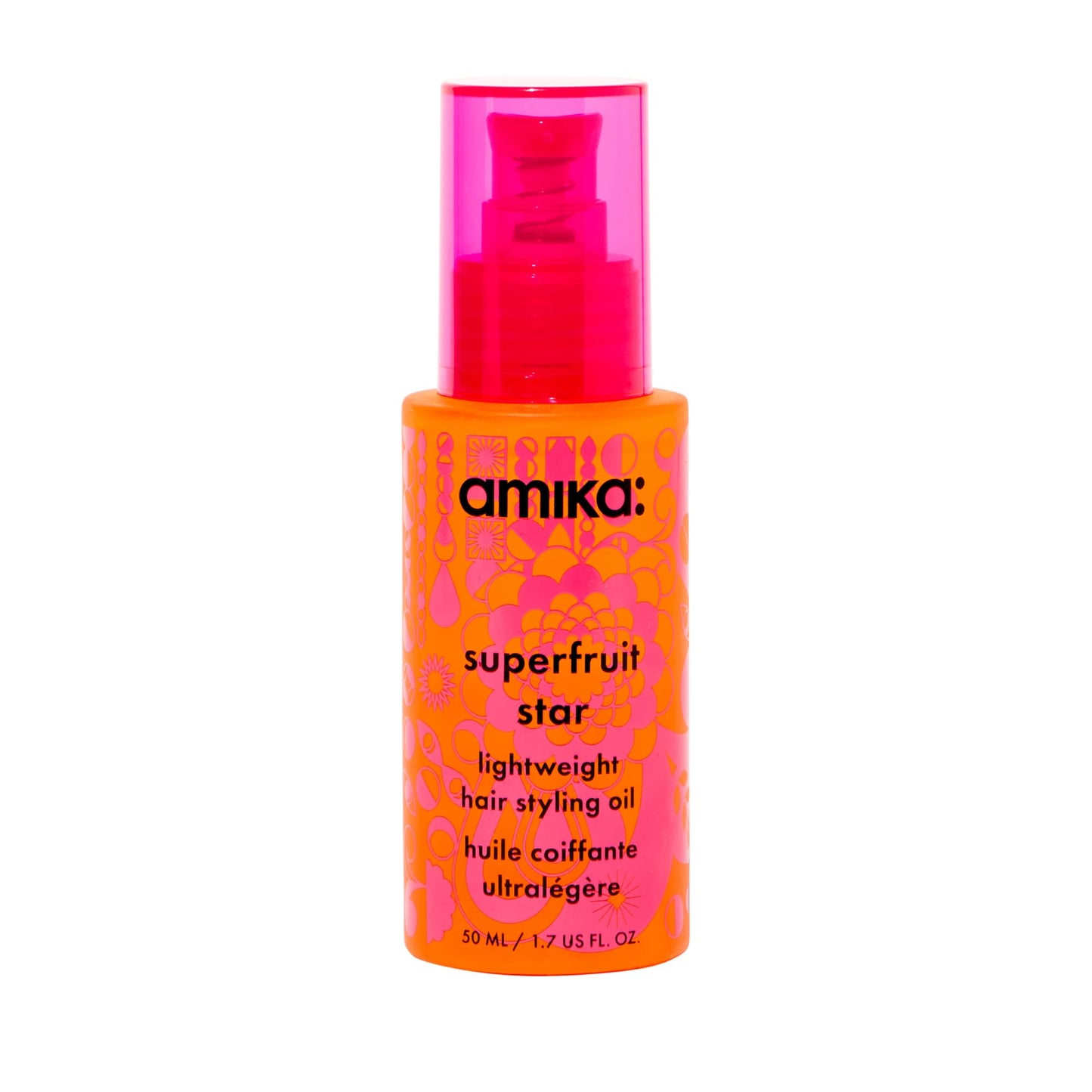 amika superfruit star lightweight hair styling + heat defense oil