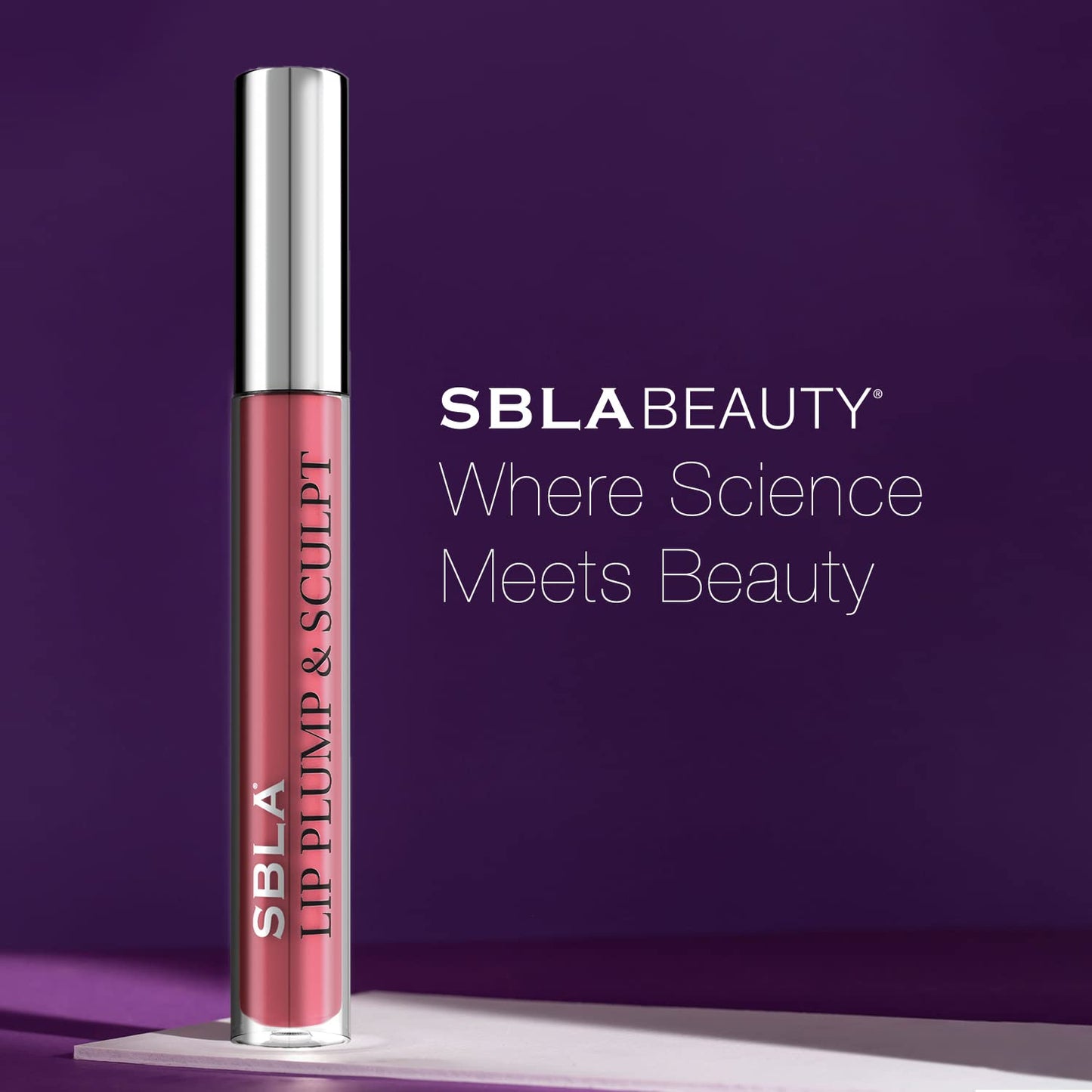 SBLA Beauty Double The Plump Lip Plumper & Sculpt, 11 fl oz – Hyaluronic Acid & Peptides for Fuller, Firmer, Hydrated Lips