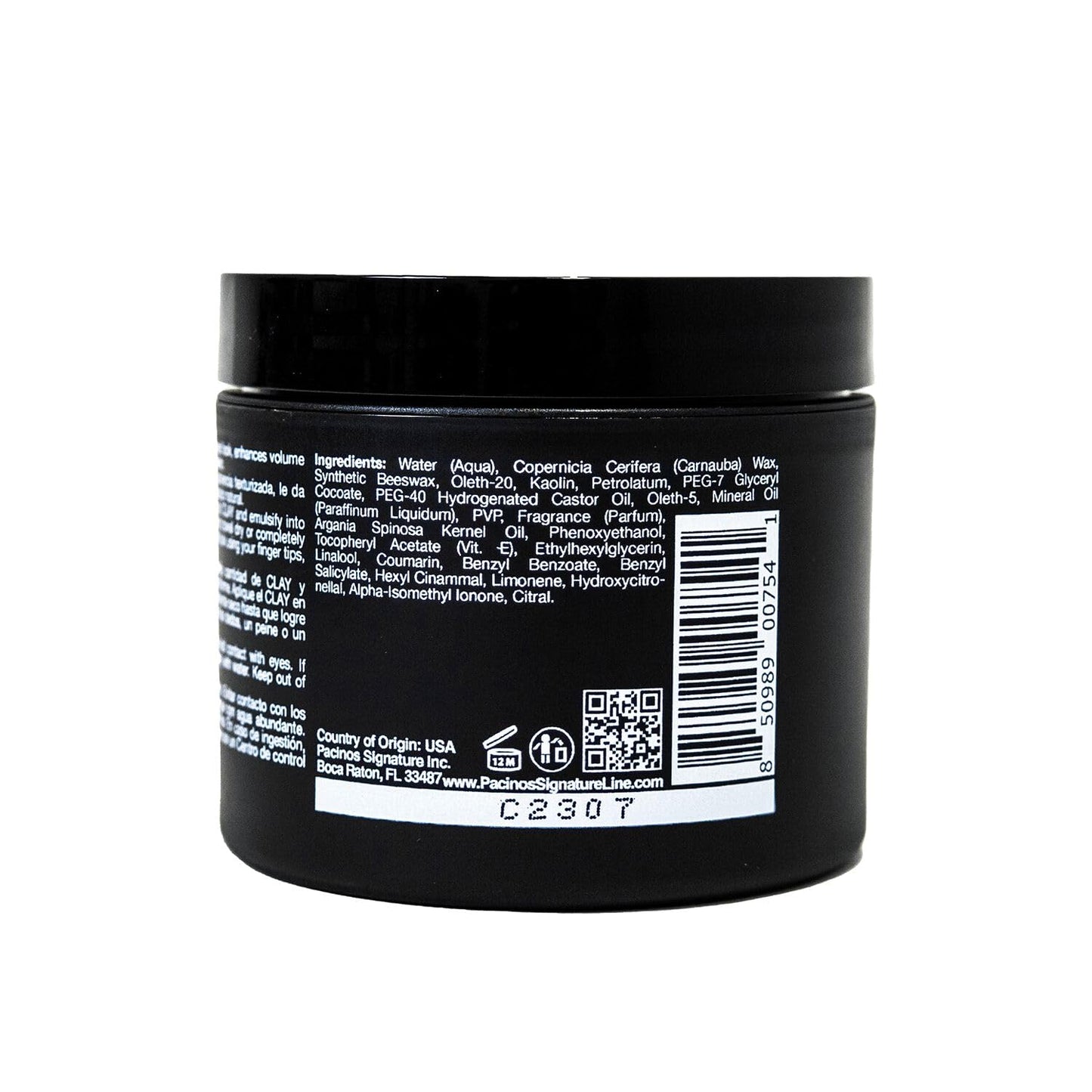Pacinos Signature Line Clay Hair Paste - Long Lasting Styling Wax with Firm Hold for All Hair Styles 4 Oz