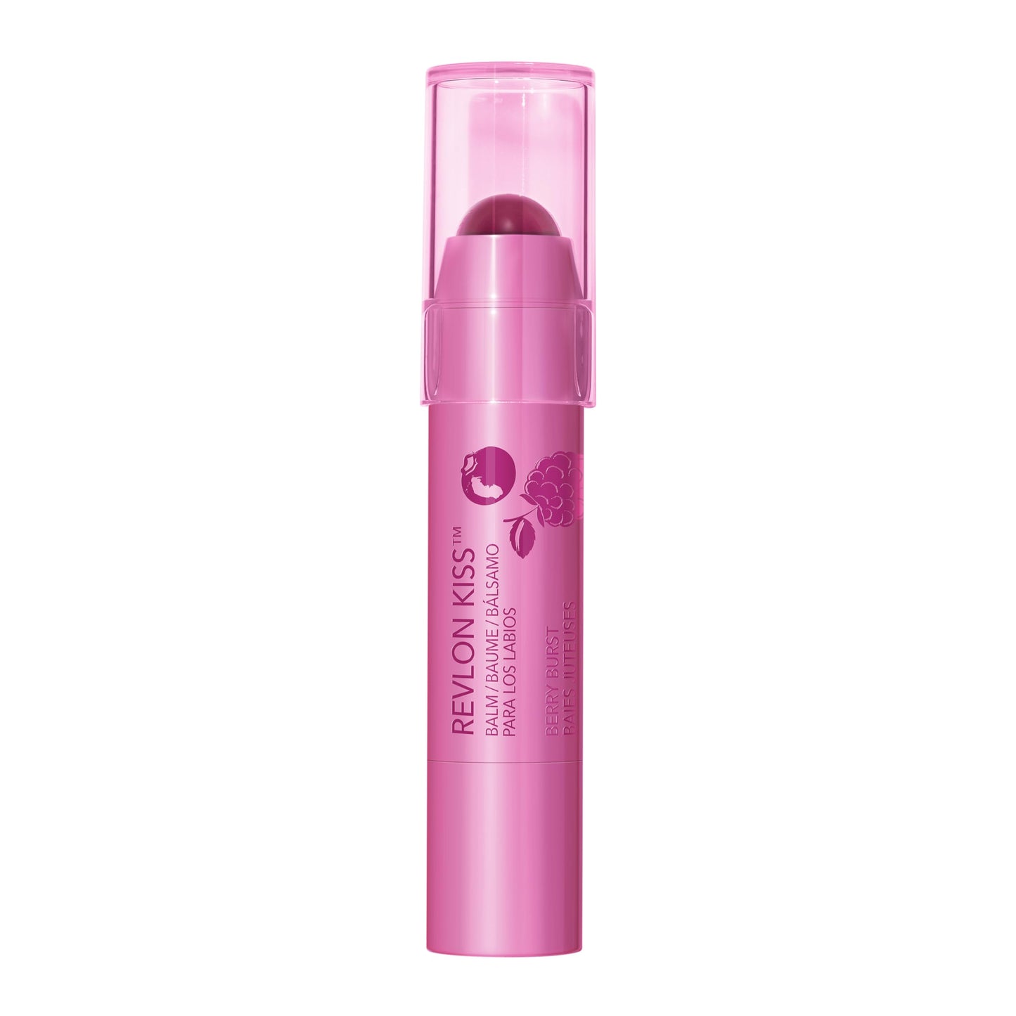 Revlon Kiss Tinted Lip Balm with SPF 20, Hydrating, Flavored, Infused with Natural Fruit Oils, 035 Berry Burst, 0.09 oz