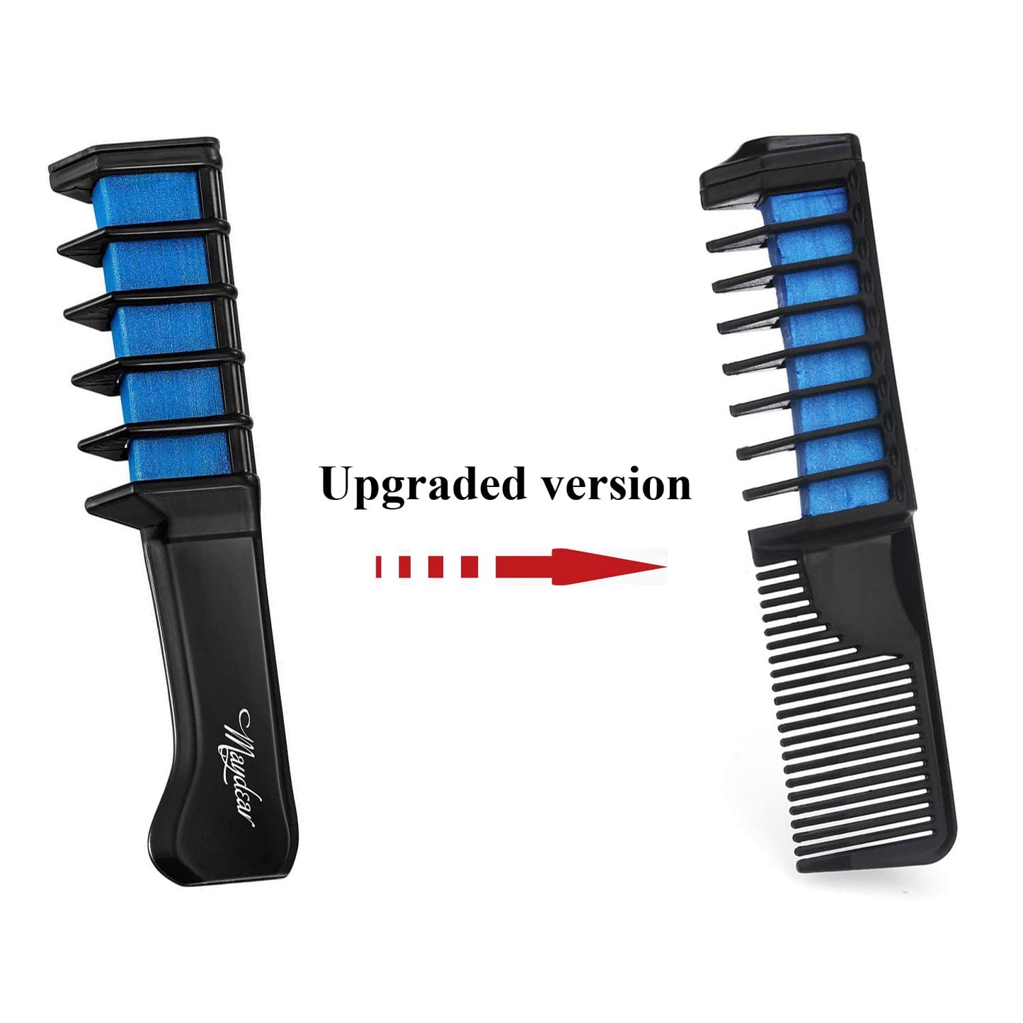 Maydear Temporary Hair Chalk Comb - Non Toxic Hair Color Comb and Safe for Kids - Blue