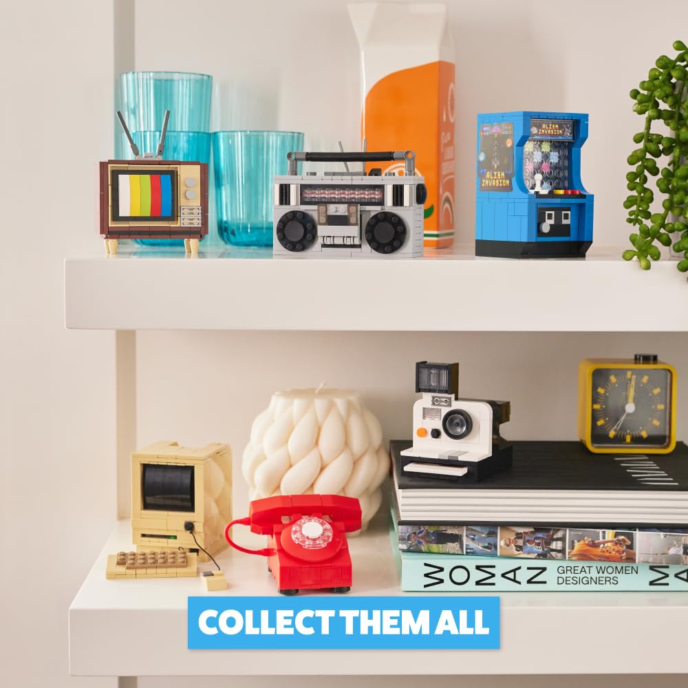 MAX Premium Retro Building Bricks Polaroid by ZURU – Build, Collect & Display Retro Tech for Teens, Adults & Collectors