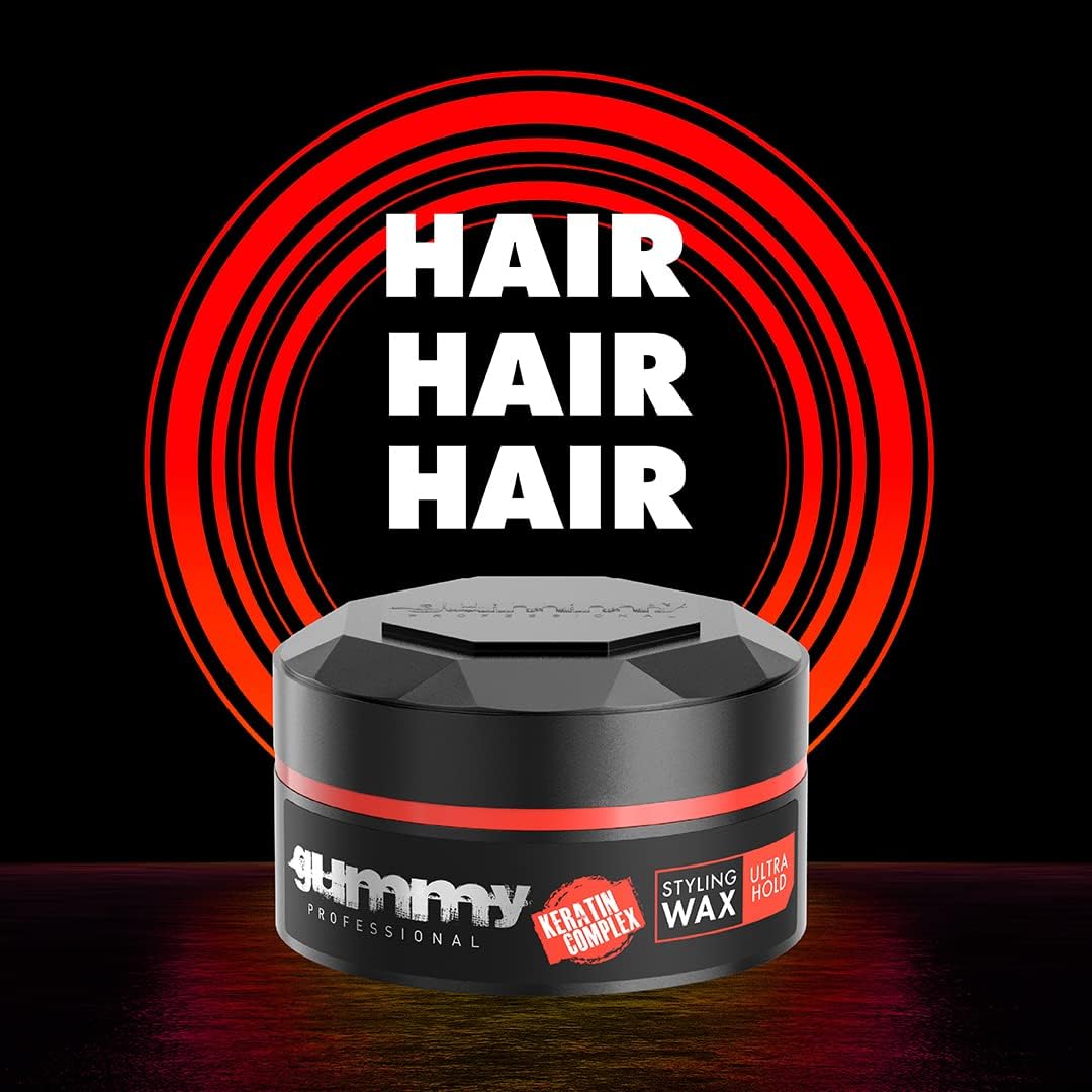 Gummy Hair Styling Gel Wax Ultra Hold, Red, 150 Millilitre, Pack of 1
