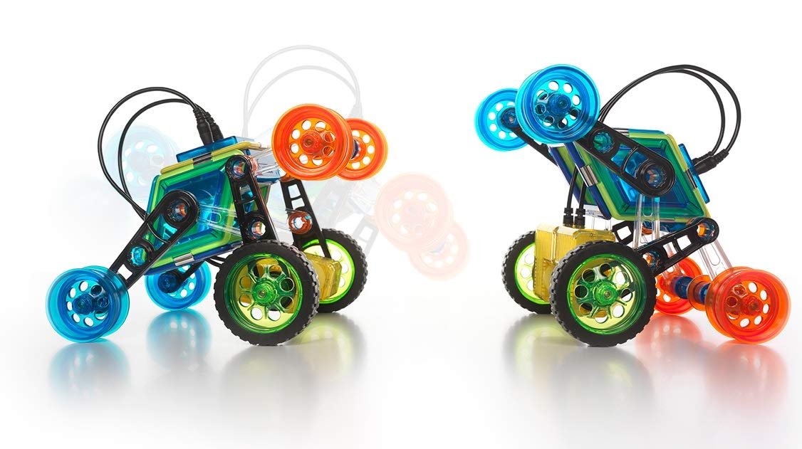 GeoSmart Flip Bot - Build Remote-Controlled GeoMagnetic Vehicles with This STEM Focused Magnetic Construction Set Featuring Rechargeable Turbo Motors