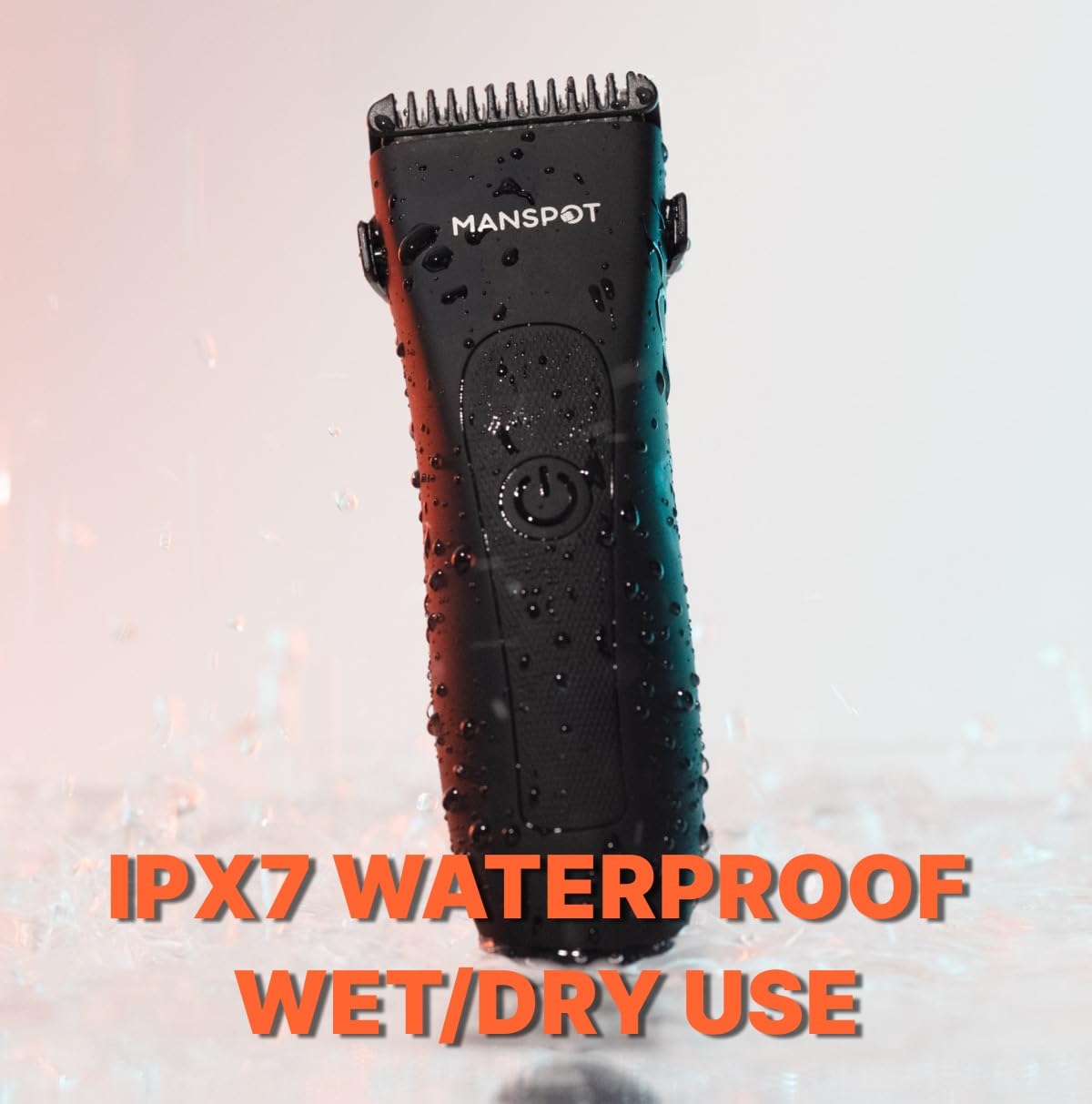 MANSPOT Groin & Body Hair Trimmer for Men | Waterproof Electric Ball & Pubic Shaver | 4 Guards, Replaceable Ceramic Blades, 90-Min Runtime