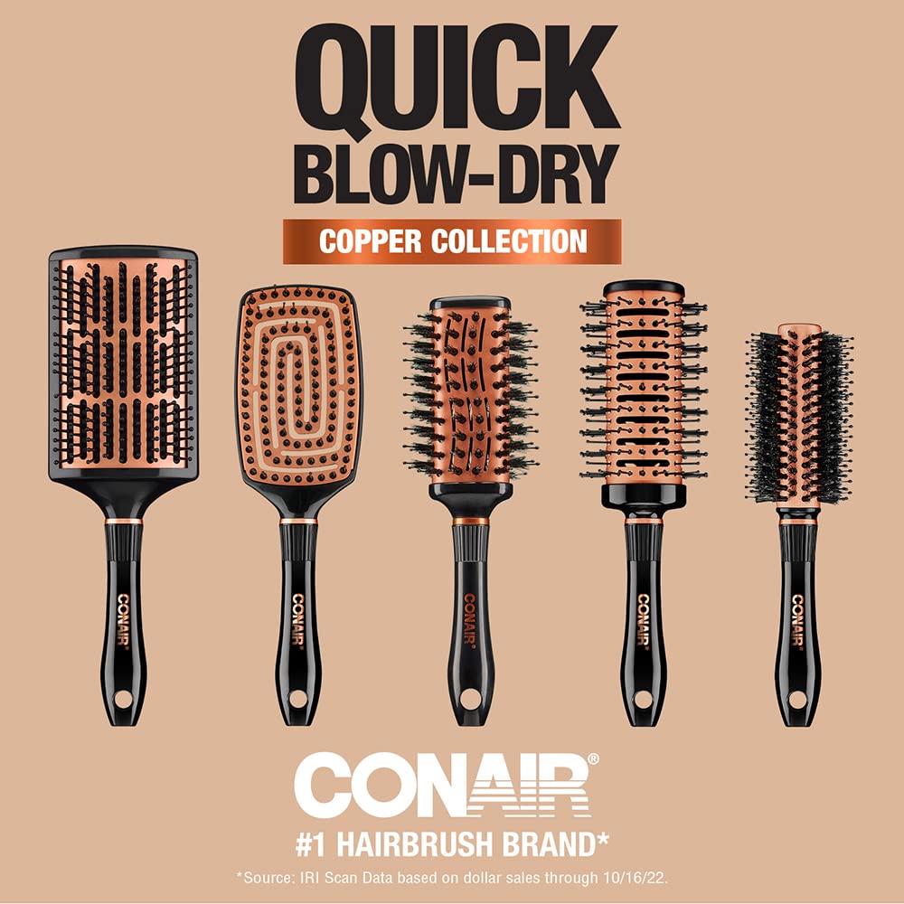 Conair Copper Collection Round Hair Dryer Brush - Blow Out Styler for Voluminous Looks