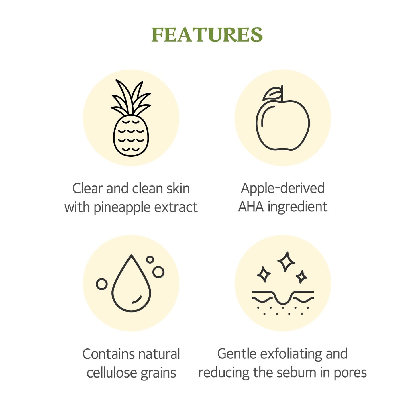 SKINFOOD Pineapple Peeling Gel 3.38oz - AHA Exfoliating Gel with Pineapple & Aloe, Removes Dead Skin, Clears Blemishes & Sebum