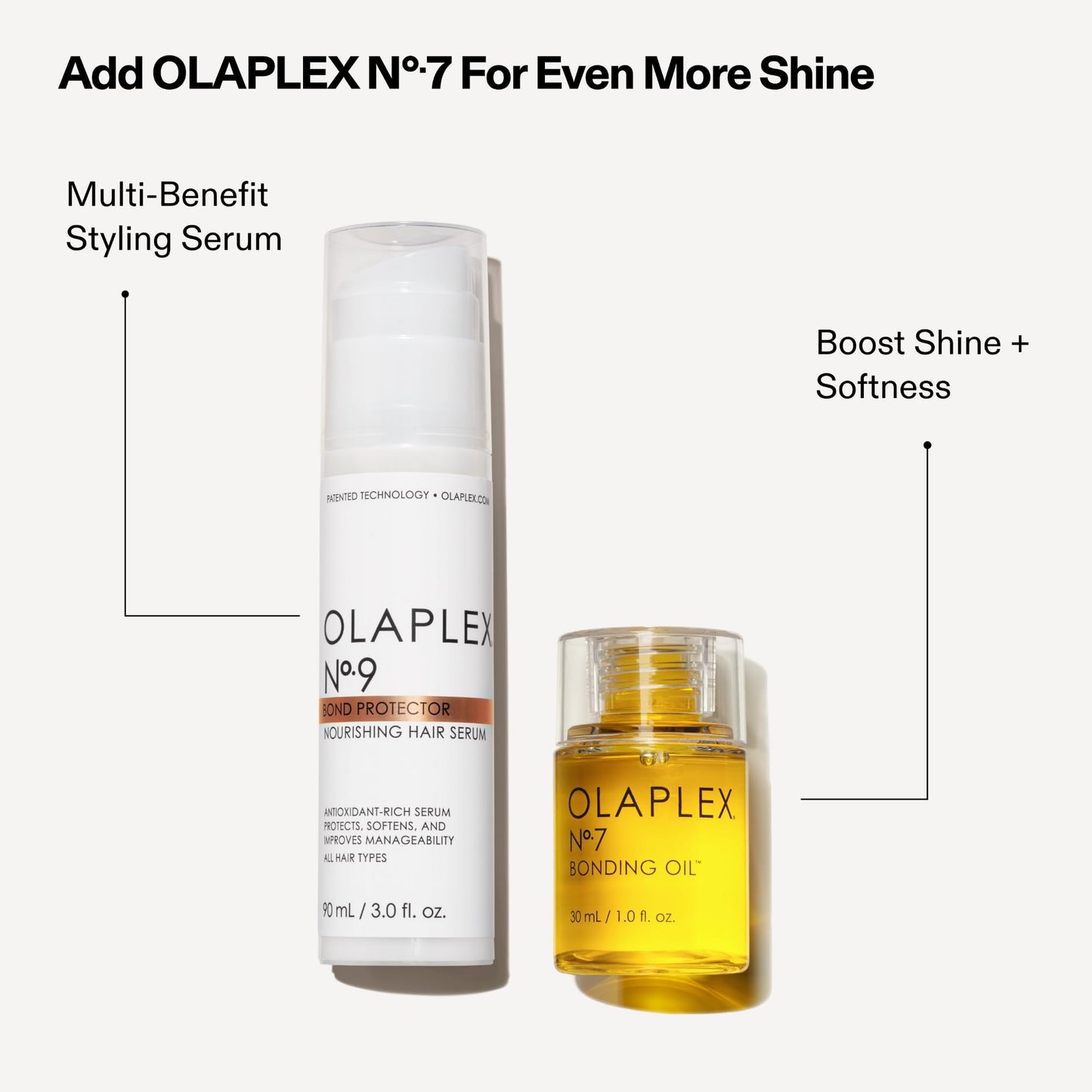 Olaplex No. 9 Bond Protector Nourishing Hair Serum – Heat Protectant for All Hair Types, Softens, Detangles, Reduces Static & Adds Shine, 3 fl oz