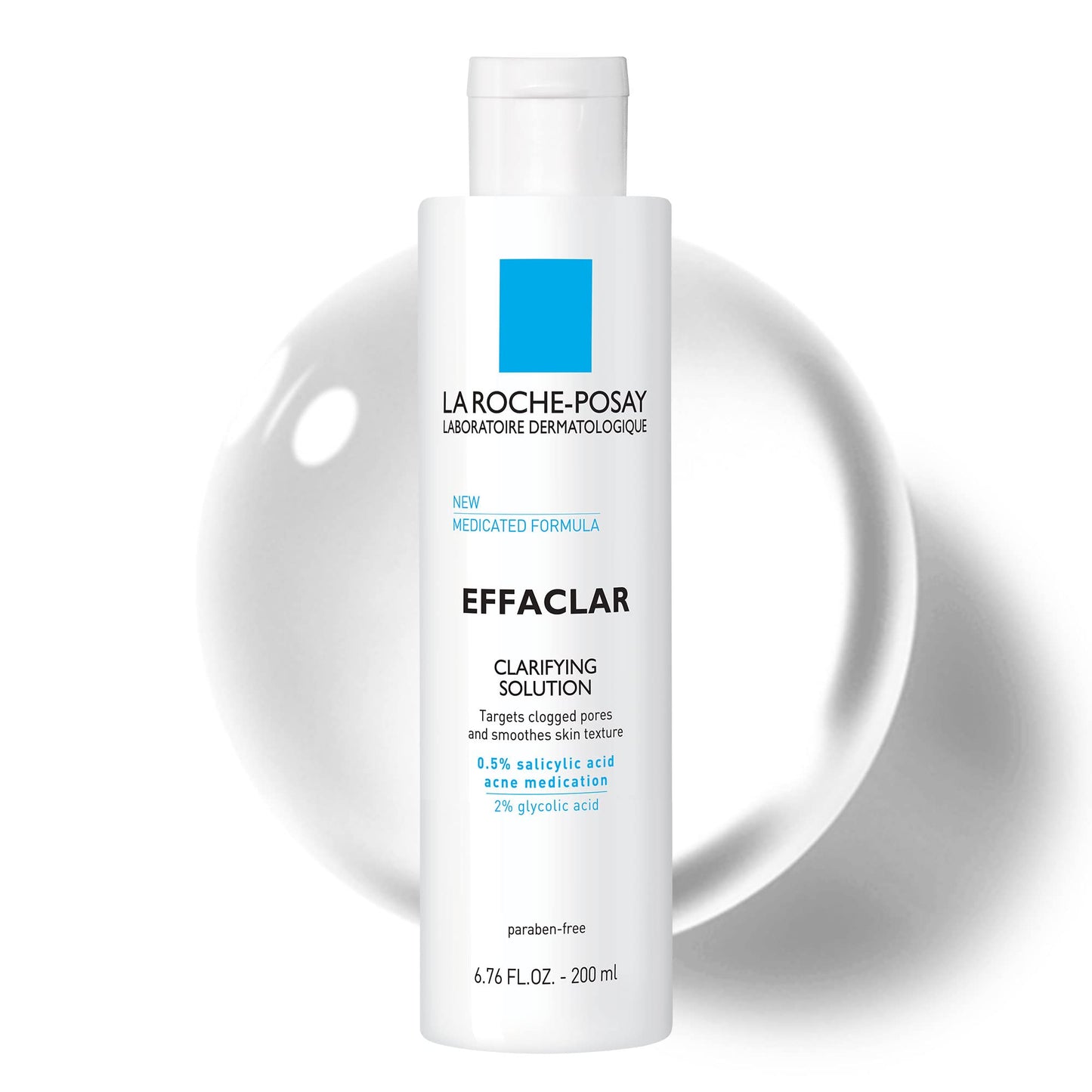La Roche-Posay Effaclar Acne Toner – Salicylic & Glycolic Acid, Gentle Exfoliant, Pore Refining, Removes Dead Skin Cells, Oily Skin