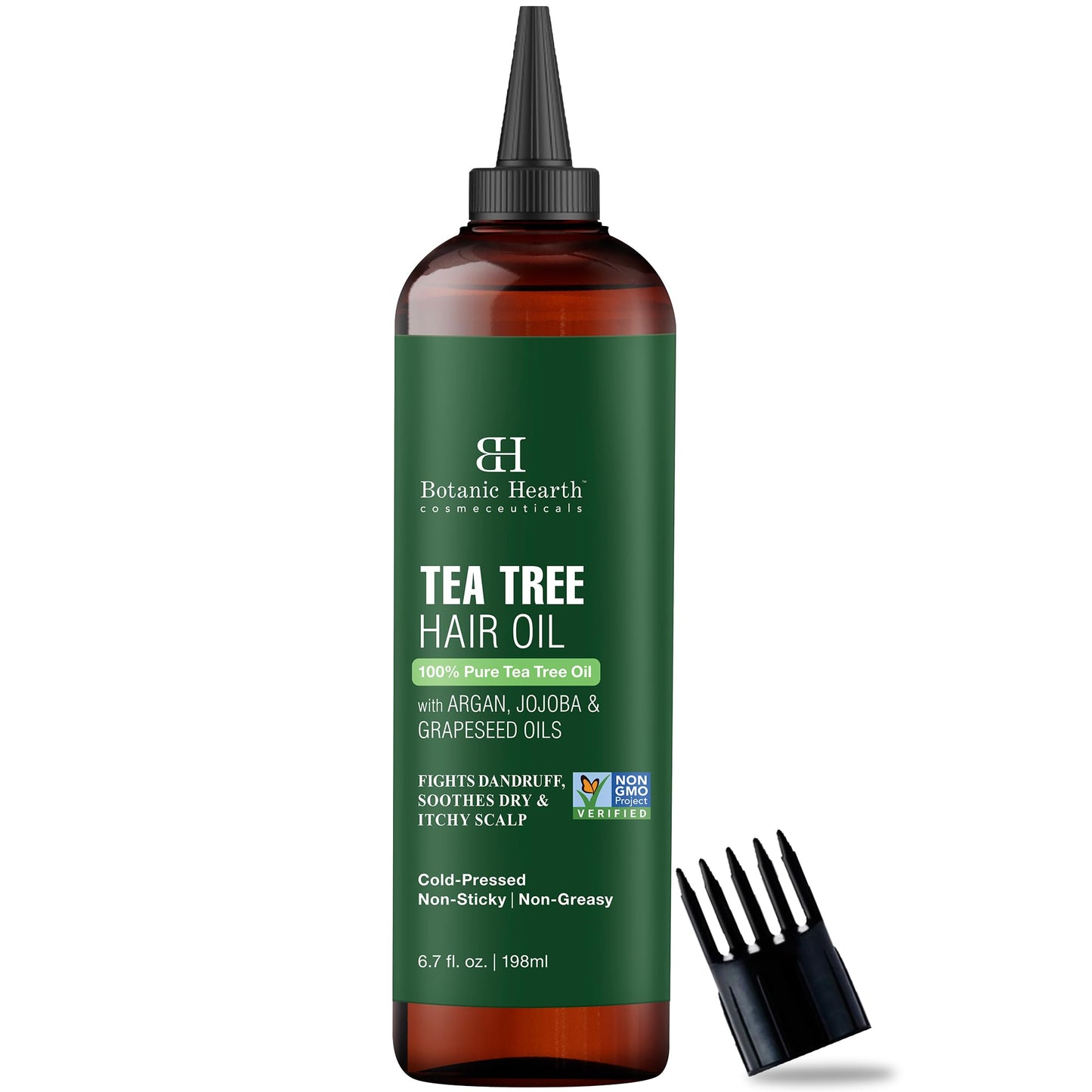Botanic Hearth Tea Tree Hair Oil – 100% Pure with Jojoba & Grapeseed Oils for Hair Growth, Strength & Repair, Hydrating Hair Tonic, 6.7 fl oz