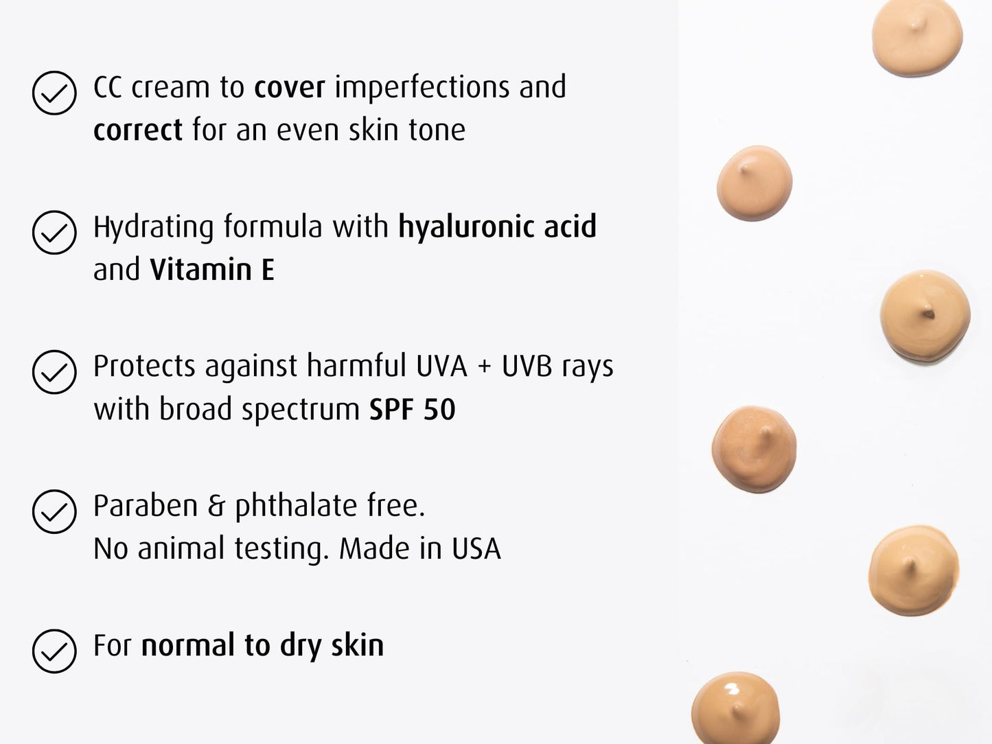 Lune+Aster CC Cream Broad Spectrum SPF 50/PA+++ - Medium - Medium coverage CC Cream with SPF 50 creates a dewy glow